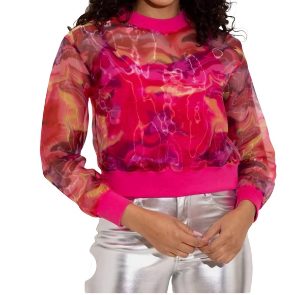 Alden Adair Pink Sheer Top